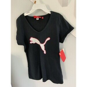 Puma KIDS Girl's PUMA Logo Short Sleeve Crew Neck Sport T-Shirt Large NWT